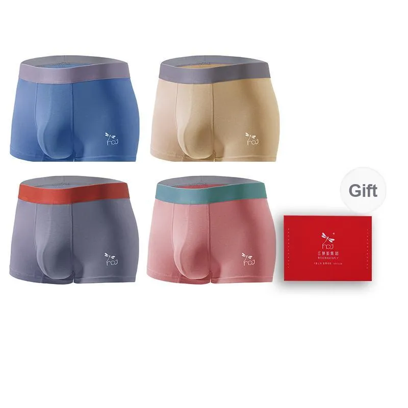 RED DRAGONFLY 50S Pure Cotton Underpants Men's Gift Box Set Of 4-4