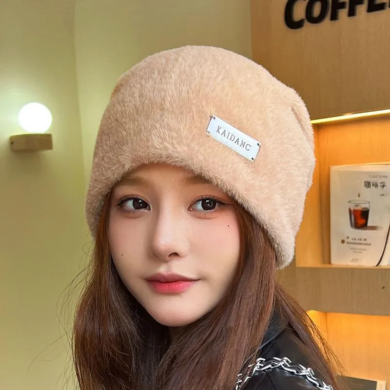 JKEM Faux Rabbit Fur Beanies Unisex-5
