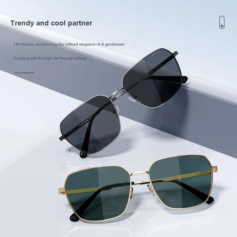 PARZIN Irregular Shape Sunglasses Men's-4
