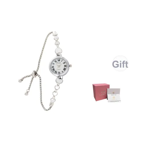 LANDU Кварцевый механизм сплав ремешок женские часы белый циферблат