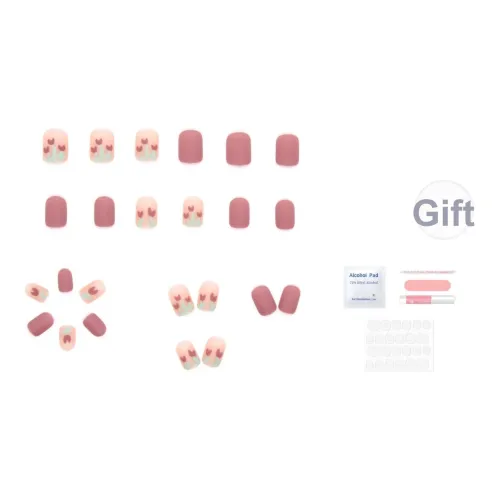 SEVERLAND False Nail Короткий Камео Коричневый Матовый Тюльпан Jump Цвет