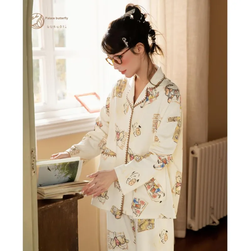 Gongdie x Disney Pajama Set Women's Gift Box Set Apricot-2