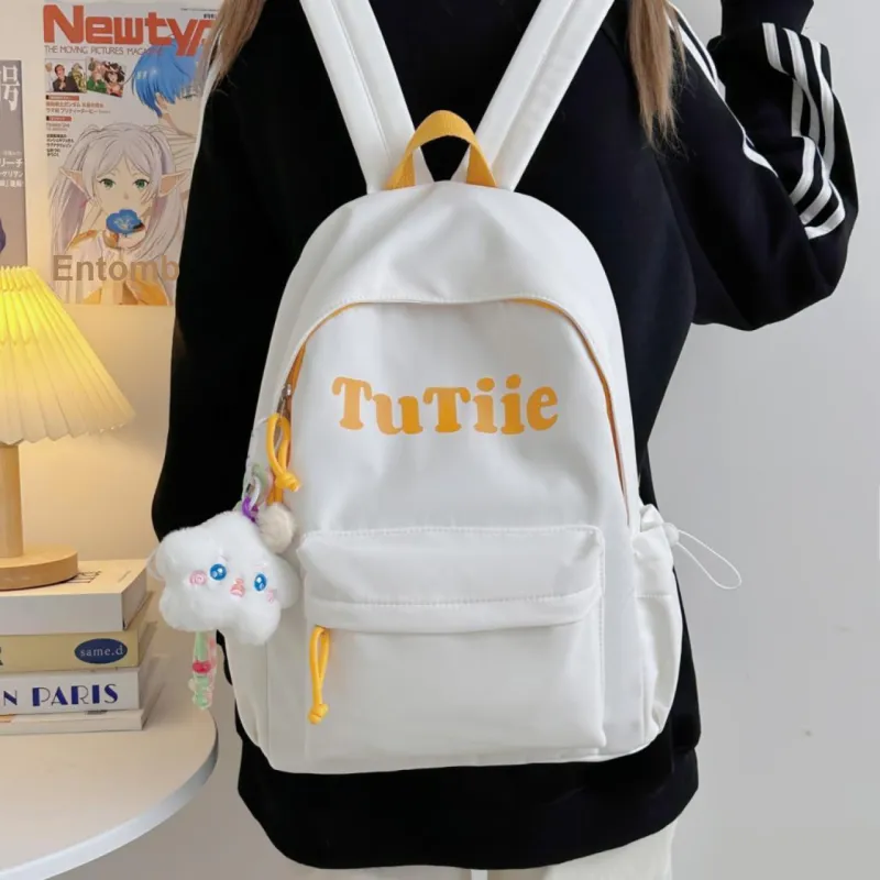 Meow In The Grass Polyester Backpack Unisex Multicolor-8