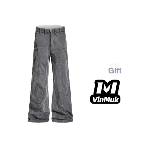 VINMUK Серый Белый Унисекс Джинсы