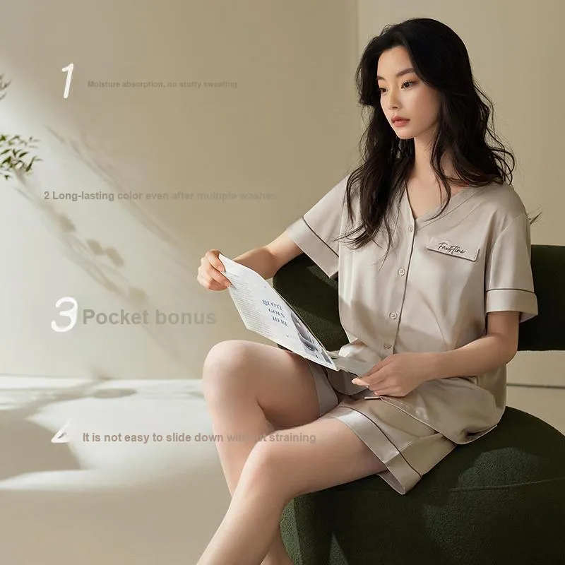 Xuan Liang Pajama Set Women's Gift Box Set Tea Gray-2
