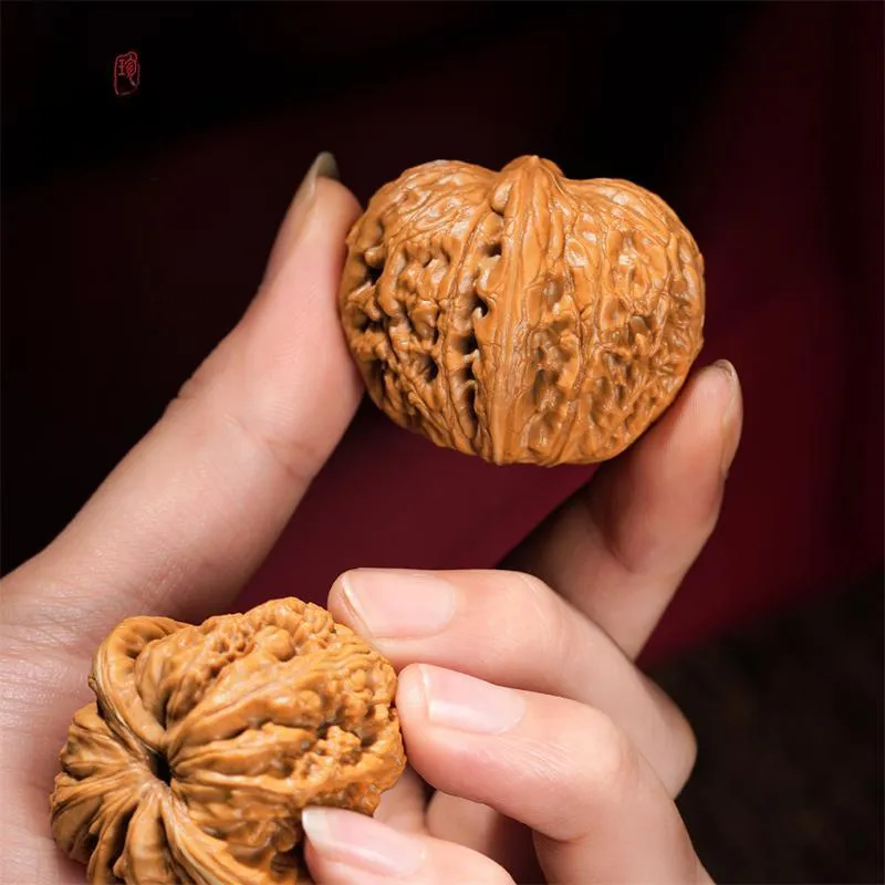FANGYUANXIAOFU Walnut Fine Handicraft Dry Wipe Base Layer, Play With Hand Held Items, Stress Relieving Tool Unisex-5
