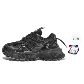 Masongarments Shark Tooth No. 2 Cushioning Height Increasing Low Top Chunky Sneakers Unisex Black