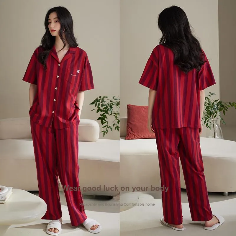 Xuan Liang Pajama Set Women's Gift Box Set Maroon-2