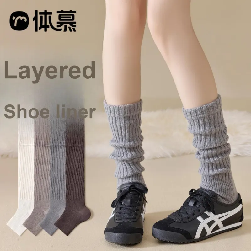 Temooues Knee High Socks Women's 2 Pack-2