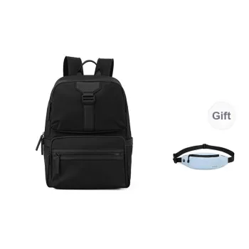 PIERRE CARDIN Genuine Leather Business Laptop Backpack Fashion Trend Travel Bag Men's Black