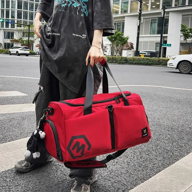 NIGEER Nylon Gym Bag Medium Size Unisex Turquoise/Army Green/Pink/Black/Red/Yellow/Blue-18