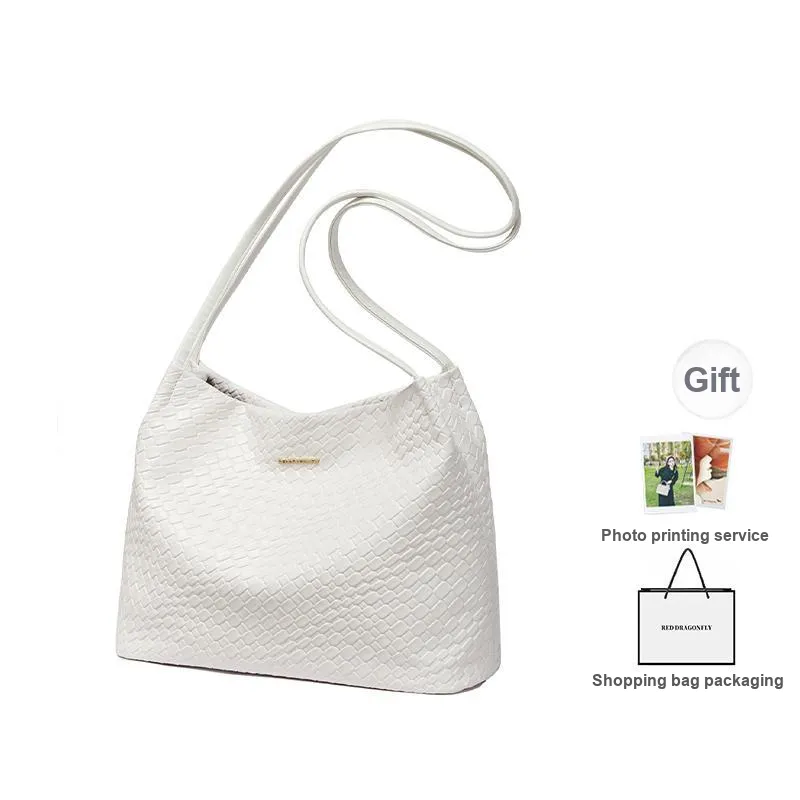 RED DRAGONFLY PVC Tote Bag Shopping Bag Shoulder Bags Regular Women's Ecru/Black-0