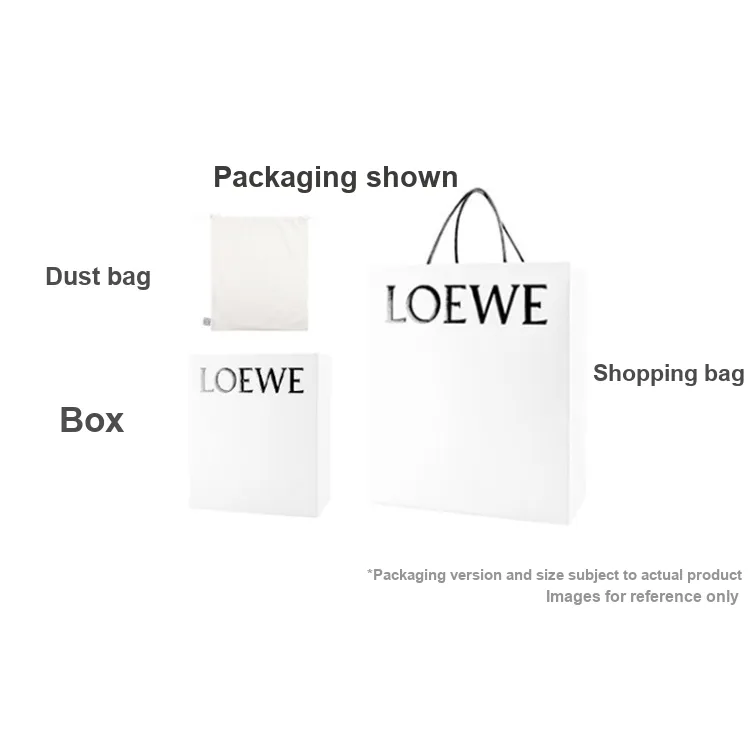 LOEWE Anagram Pebble Texture Calfskin Key Pouch Regular Women's Black-5