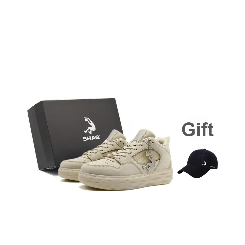 SHAQ Противоскользящие Износостойкие Низкие Кроссовки для скейтбординга Мужские Камень Бежевый