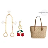 City 23-Four-Leaf Clover Decorative Chain-30cm+Cherry Charm