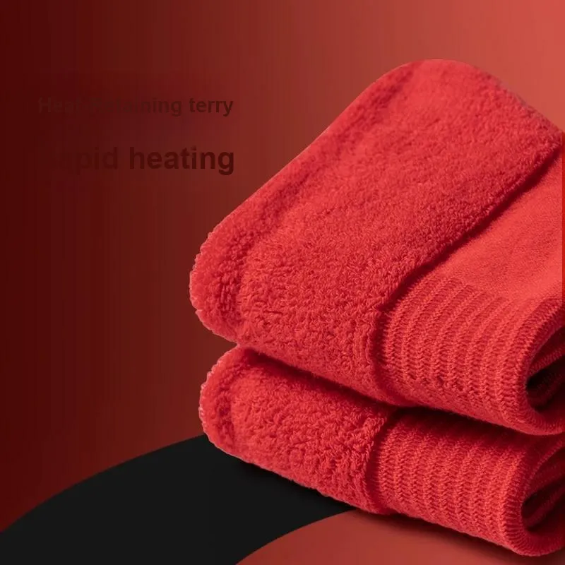 MOJICUSHERCO Socks Gift Box Men's 4 Pack Festive Red-3