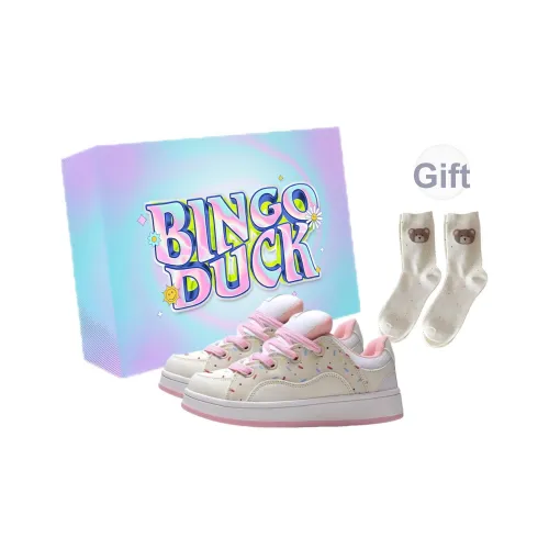 BINGO DUCK Покрытие Slip-Resistant Низкие Кроссовки для Скейтбординга Женские Розовые