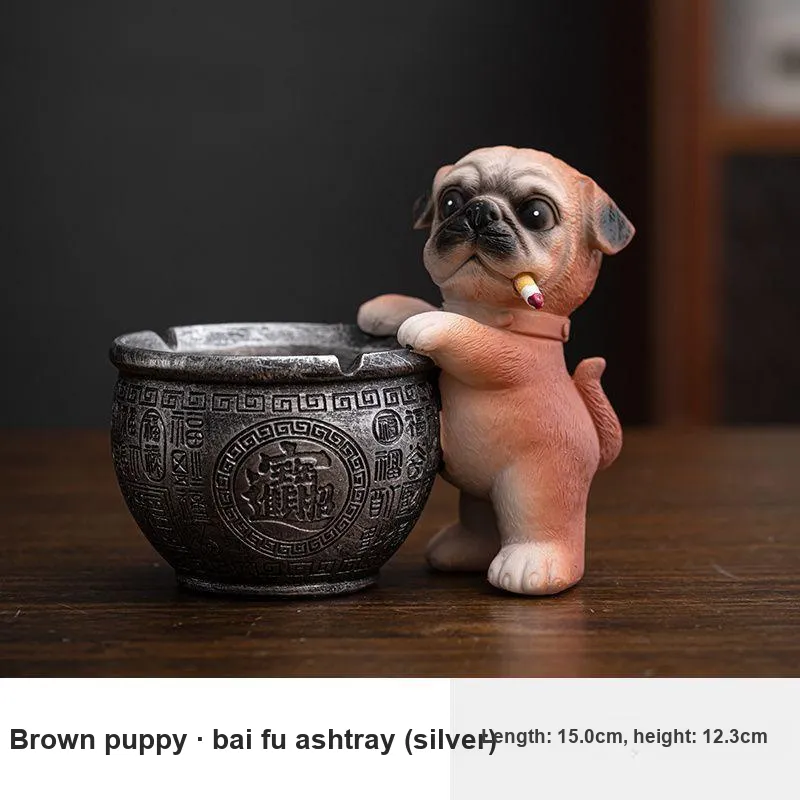 KERPA Creative Baofu Ashtray Anti Spatter For Home Use Living Room Small Storage Ornament Carving All Styles-7