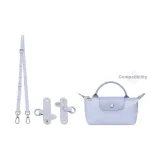Taro Purple Silver-Tone Buckle Crossbody Shoulder Strap with No-Punch Buckle