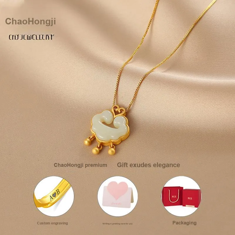 CHAOHONGJI Natural Chalcedony Necklaces Women's-1