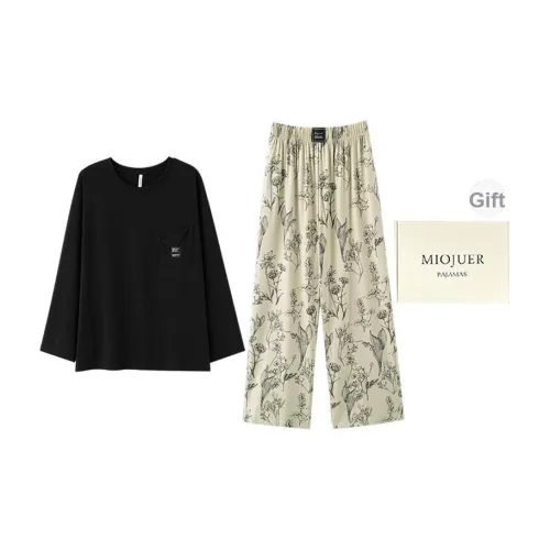 MIOJUER Пижамный комплект Подарочная коробка Женская Черная