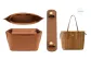 MCM Combo Bag with Brown Liner and Brown with Gold Buckle Shoulder Pads