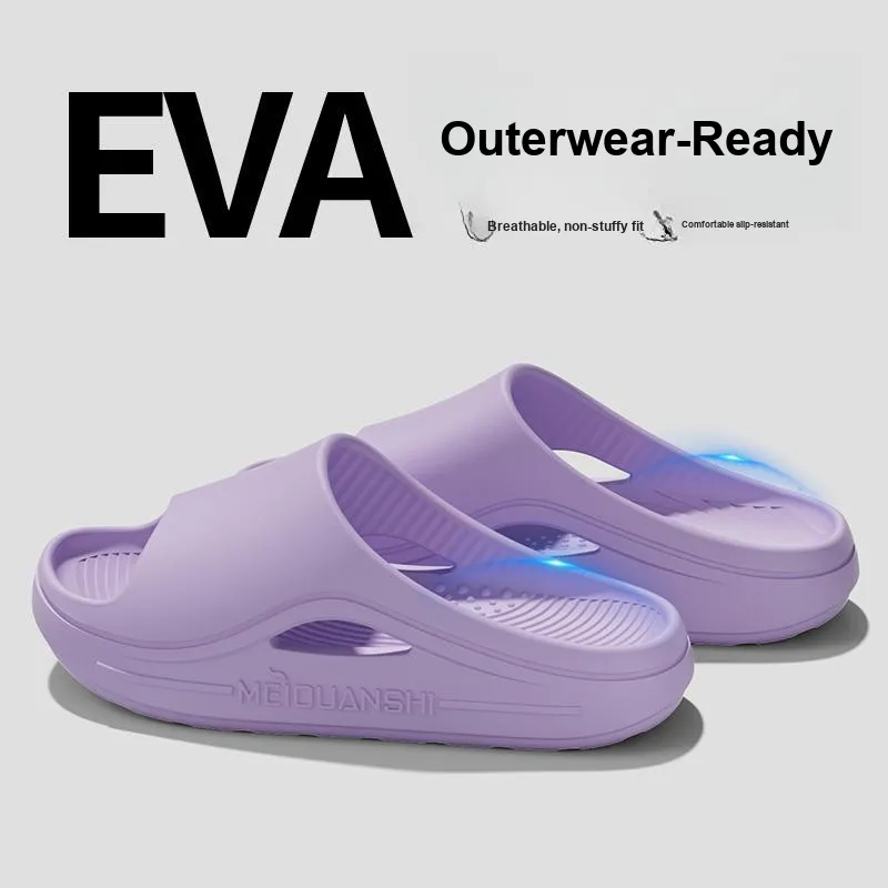 Foot Recreation EVA Couple Indoor Home Bathroom Bathing Slip Resistant Slippers-1