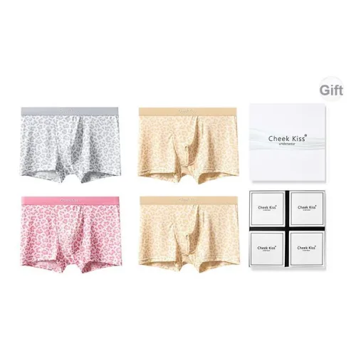 Cheekkiss Подарочная коробка нижнего белья Мужские Удобные Бесшовные Охлаждающие Боксеры из кожи 4 упаковки