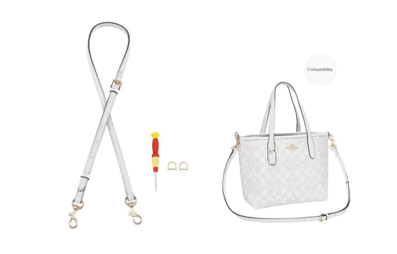 Kim Yeon sha Artificial Leather Bag Strap Women's Milk Tea-16