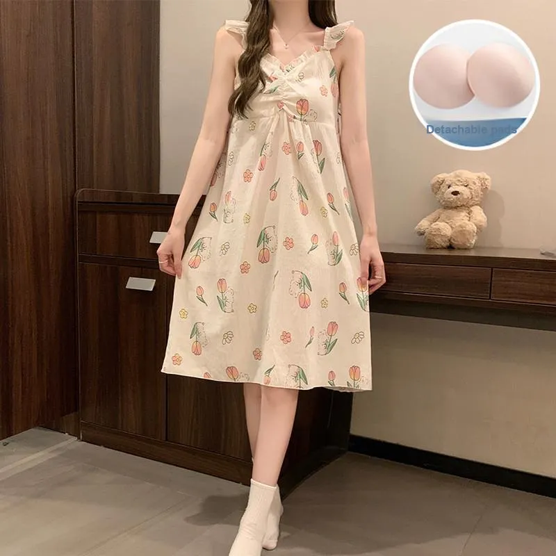 Ta Yan Nightgown Women's Apricot-3