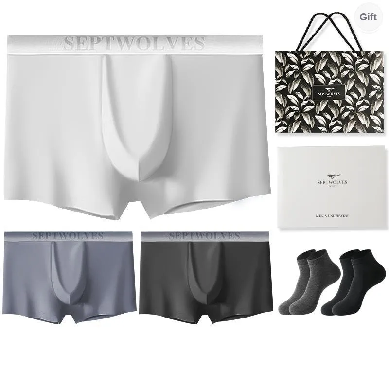 SEPTWOLVES Underwear Gift Boxes Men's 3 Pack+Shopping Bag-0