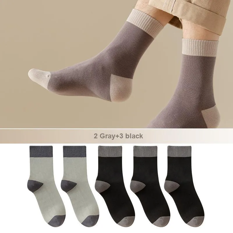 Lan Miao Mid Calf Socks Men's 5 Pack-9