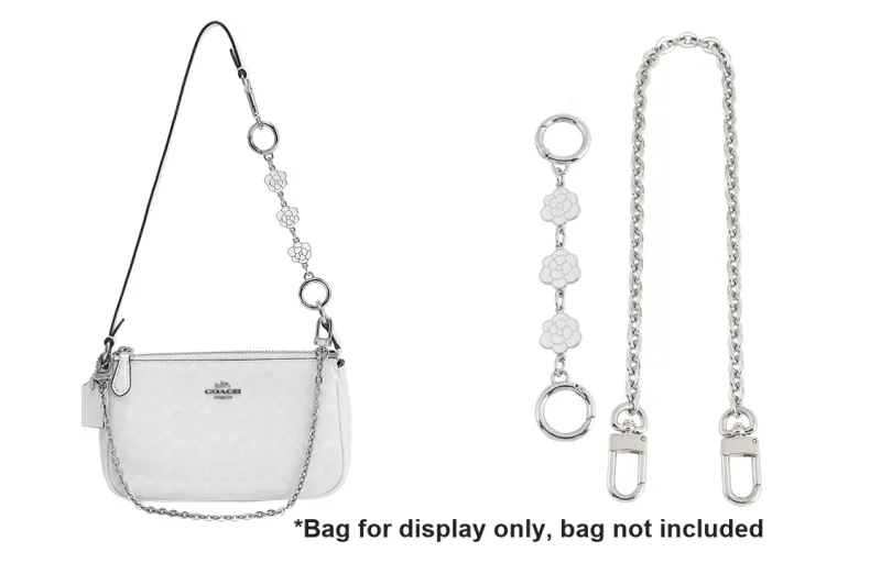 Luxury Care Artisan Workshop Copper Metal Bag Shoulder Strap Women's Silver-7