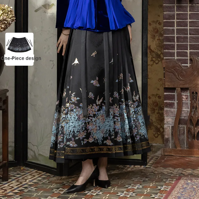 A LIFE ON THE LEFT Casual Long Skirt Women's Jet Black-2