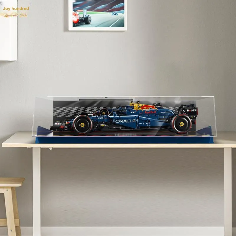 LIGHT YOUR BRICKS Compatibility Building Block 42206 Oracle Red Bull RB20 F1 Racing Display Case Model Accessories-3