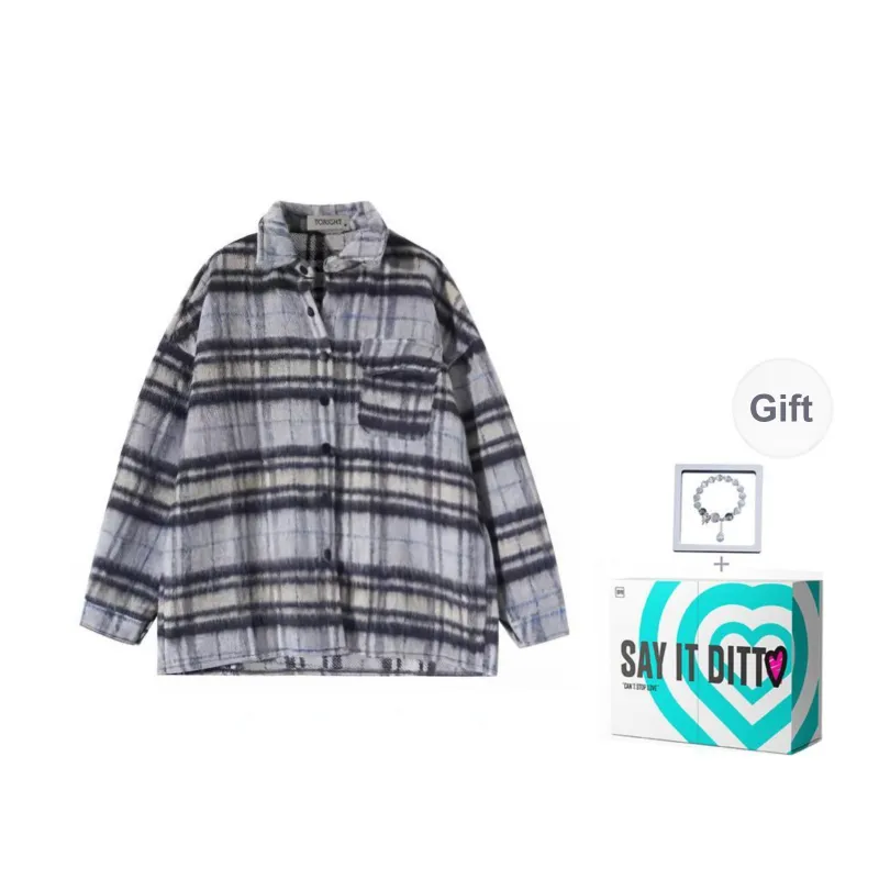 TORIGHT Velvet feel Coat Women's Stripes Black-2