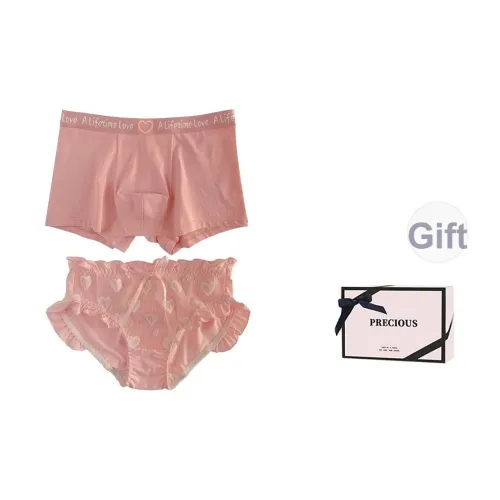 TLXT Розовый Пара One Man And One Woman+[Коробка] Унисекс Боксеры