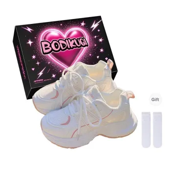 Boldi Kuki Low Top Chunky Sneakers Women's White Pink