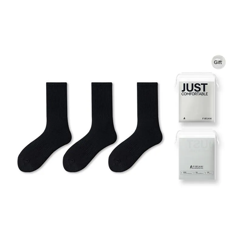 FIRS Mid Calf Socks Men's Shopping Bag 3 Pack-16