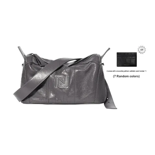 ROSA HERMOSO Oil Wax Stretch Top Grain Cow Leather Pillow Bag Crossbody Bag Unisex/Gender-Neutral Unisex