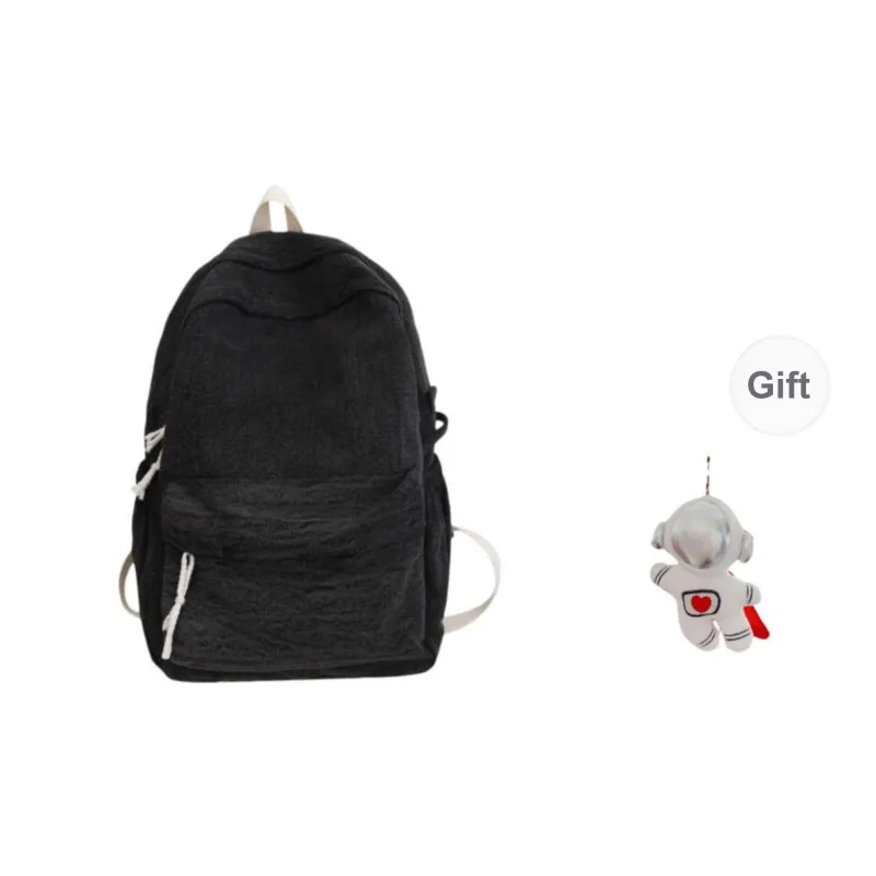 BRABOSTON Washed Denim Backpack Regular Unisex Black/Brown/Khaki-0