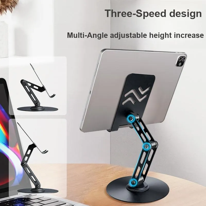 Shinco Cell Phone Flat Stand Quad Rotor Rotating Desktop Stand With Foldable Height Adjustment And 360 Degree Rotation-11