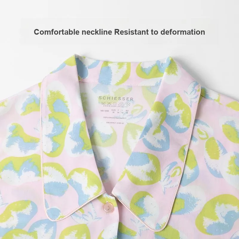 Shuya Pajama Set Women's Pink Green-2
