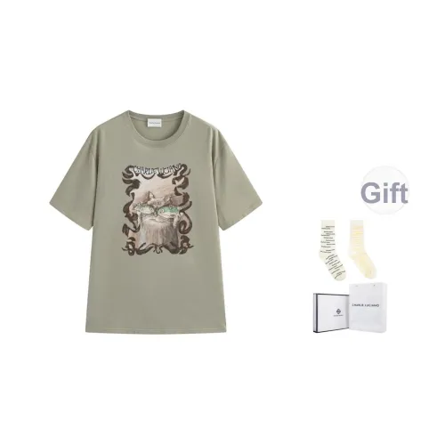Charlie Luciano Серо-зеленый Коробка + Носки Унисекс T-рубашки