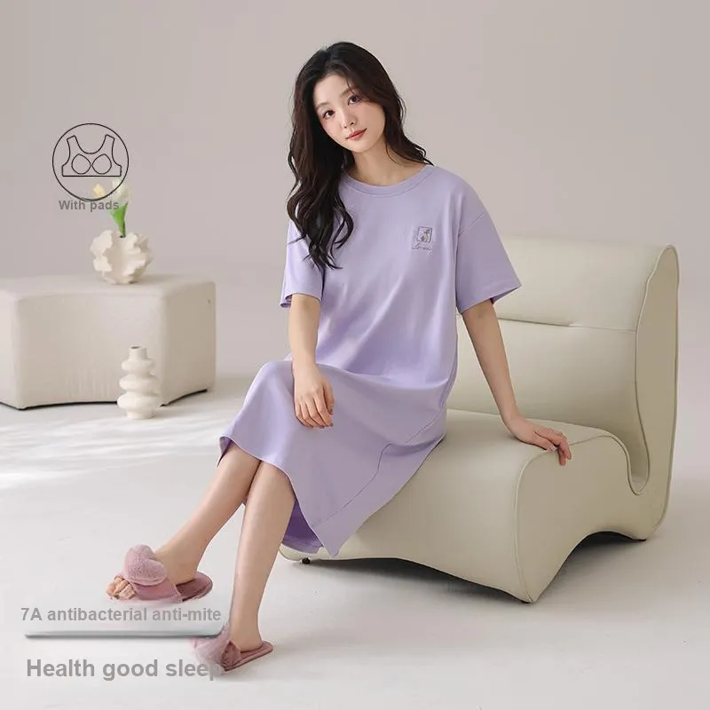 FENTENGCARE Nightgown Women's Violet-1