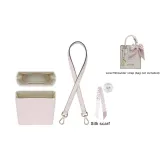 (MK Sheet Music Bag) Pink Nylon Liner+Pink 1.5 Width 65cm+Pink Monogram Silk Scarf