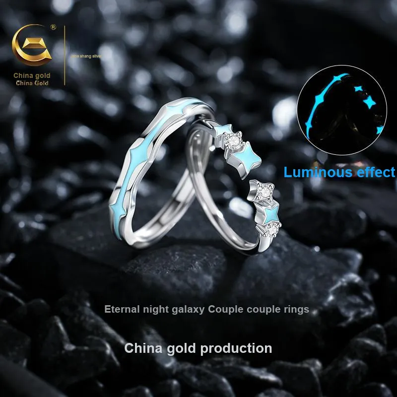 ZSY Silver 925 Ring Couple Rings Unisex-1
