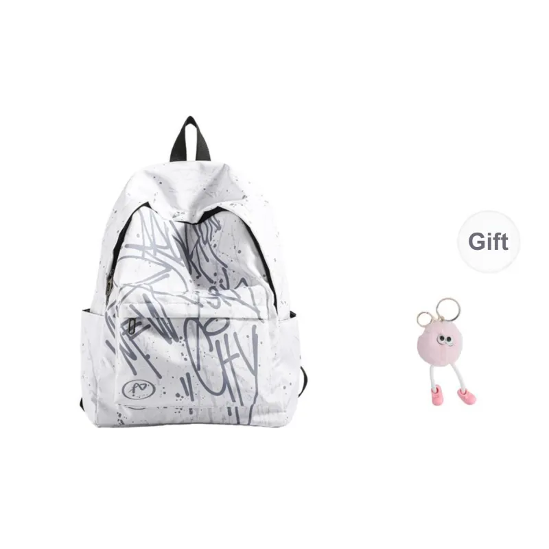 Yalu Waterproof Fabric Backpack Regular Unisex Pink Graffiti/Blue Graffiti/Gray Graffiti-12
