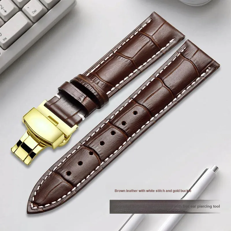 ZHISHENG MIDO DW Tissot Casio Omega CK Compatibility Watch Band 12~24mm Genuine Leather Material-15