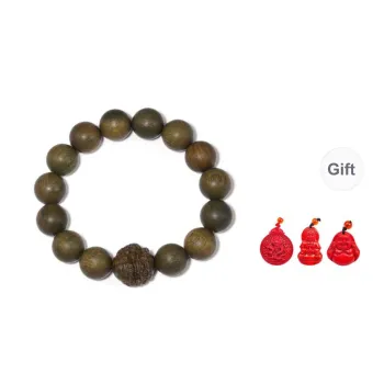 MUGONGZI Green Sandalwood Wooden Bracelets Unisex